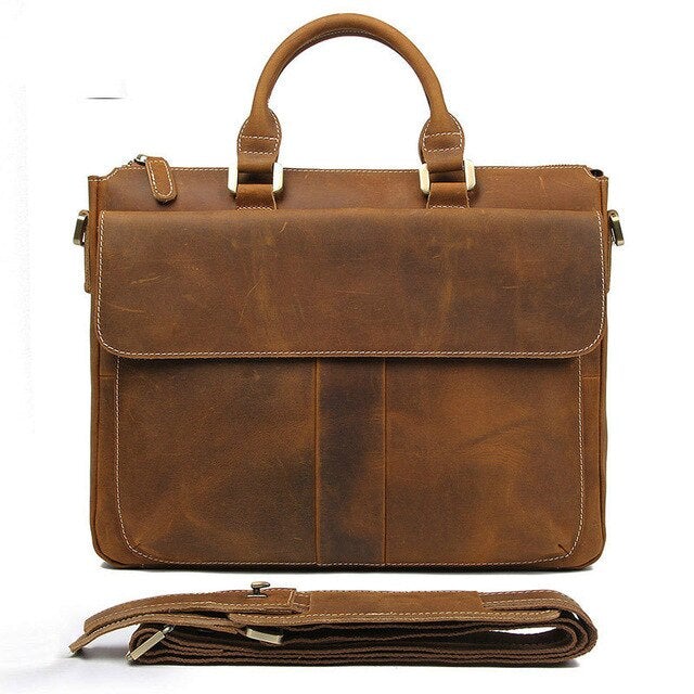 Makansh Leather Briefcase