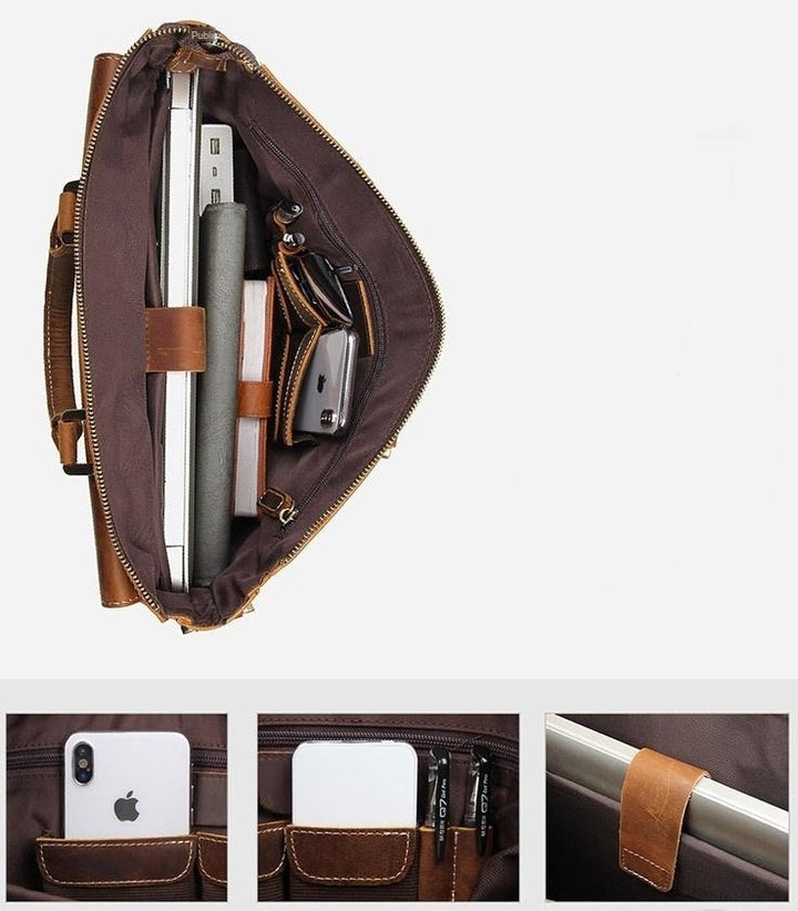 Makansh Leather Briefcase