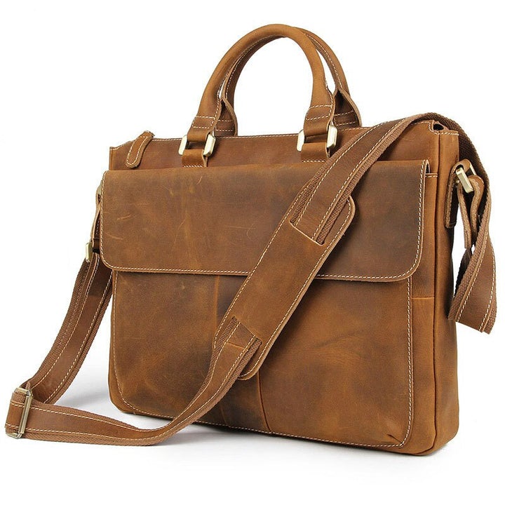 Makansh Leather Briefcase